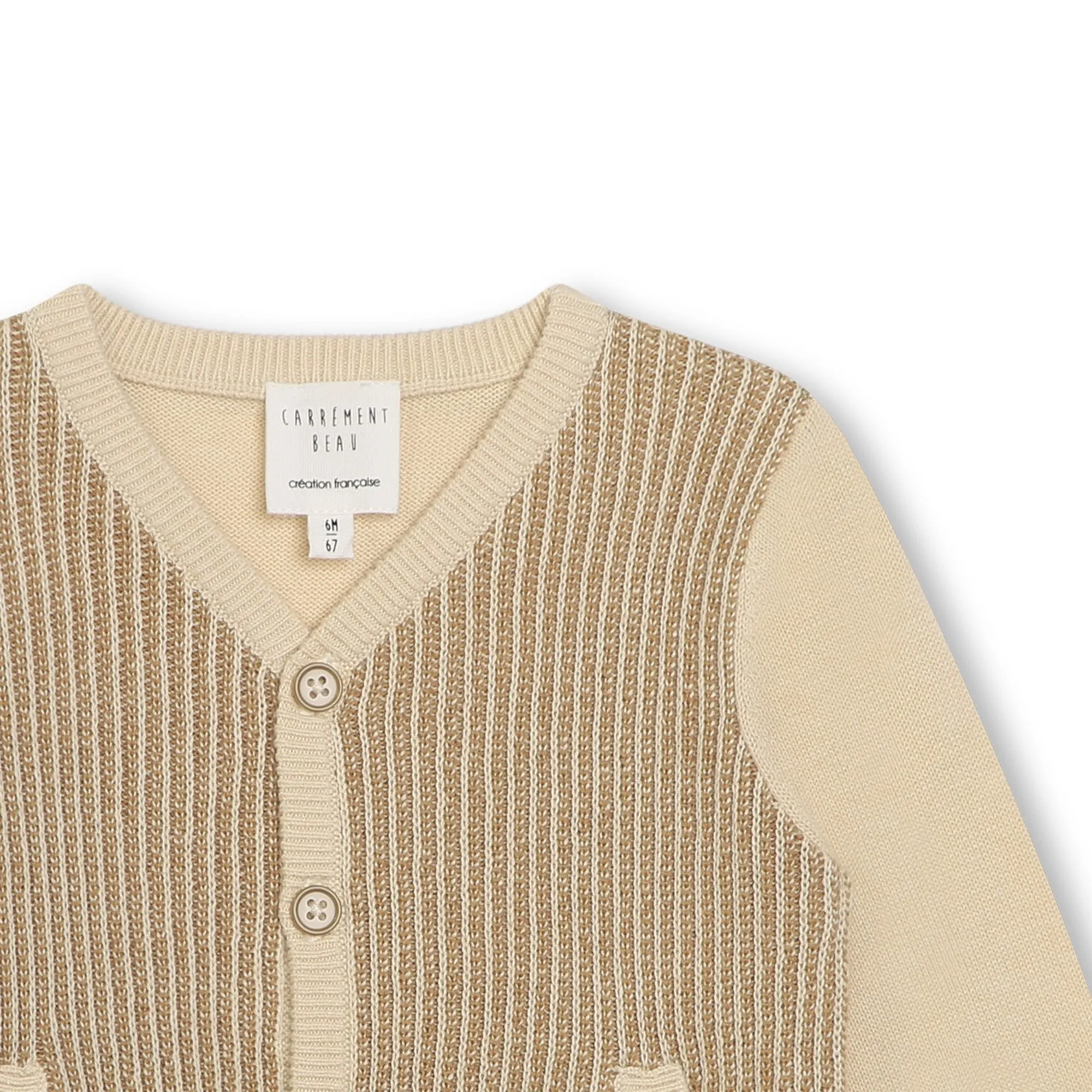 Carrement Beau Stone Knitted Cardigan