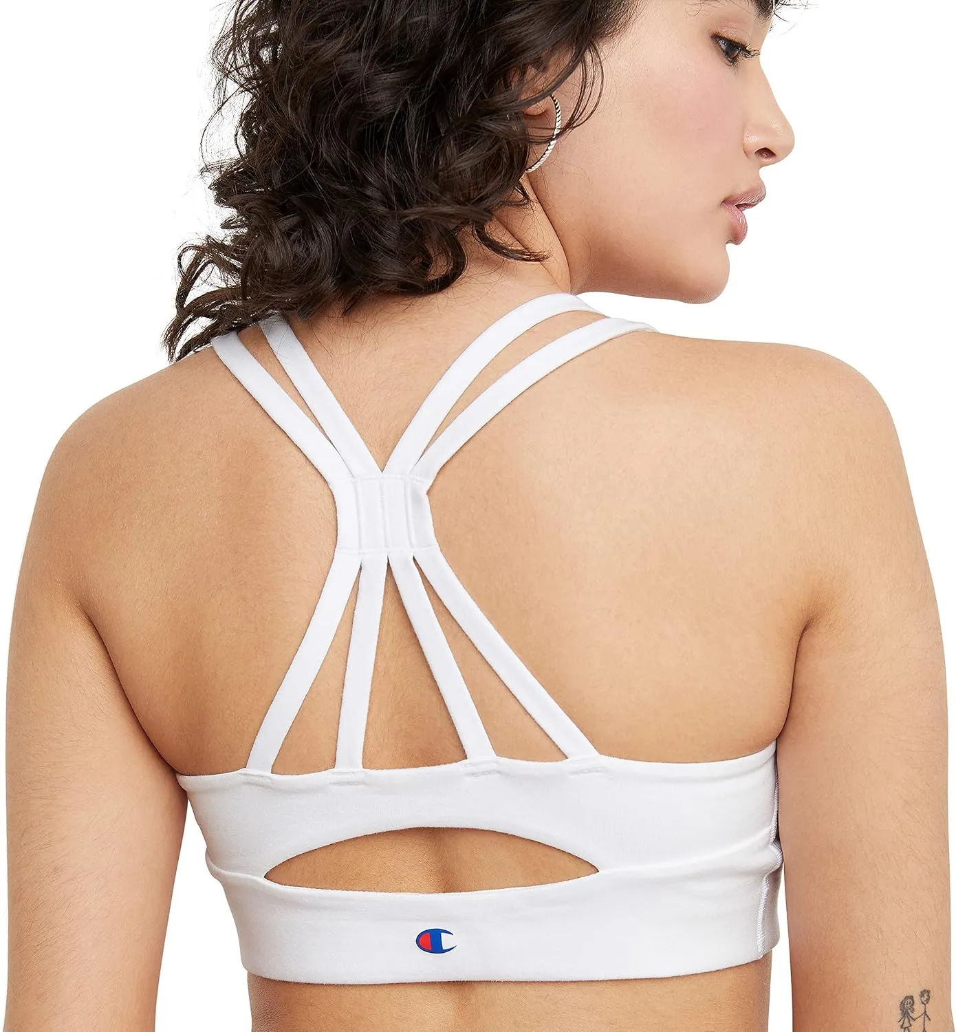 Champion Women's Authentic Racerback Sports Bra with Moderate Support, Moisture-Wicking Athletic Sports Bra, Best Sports Bra