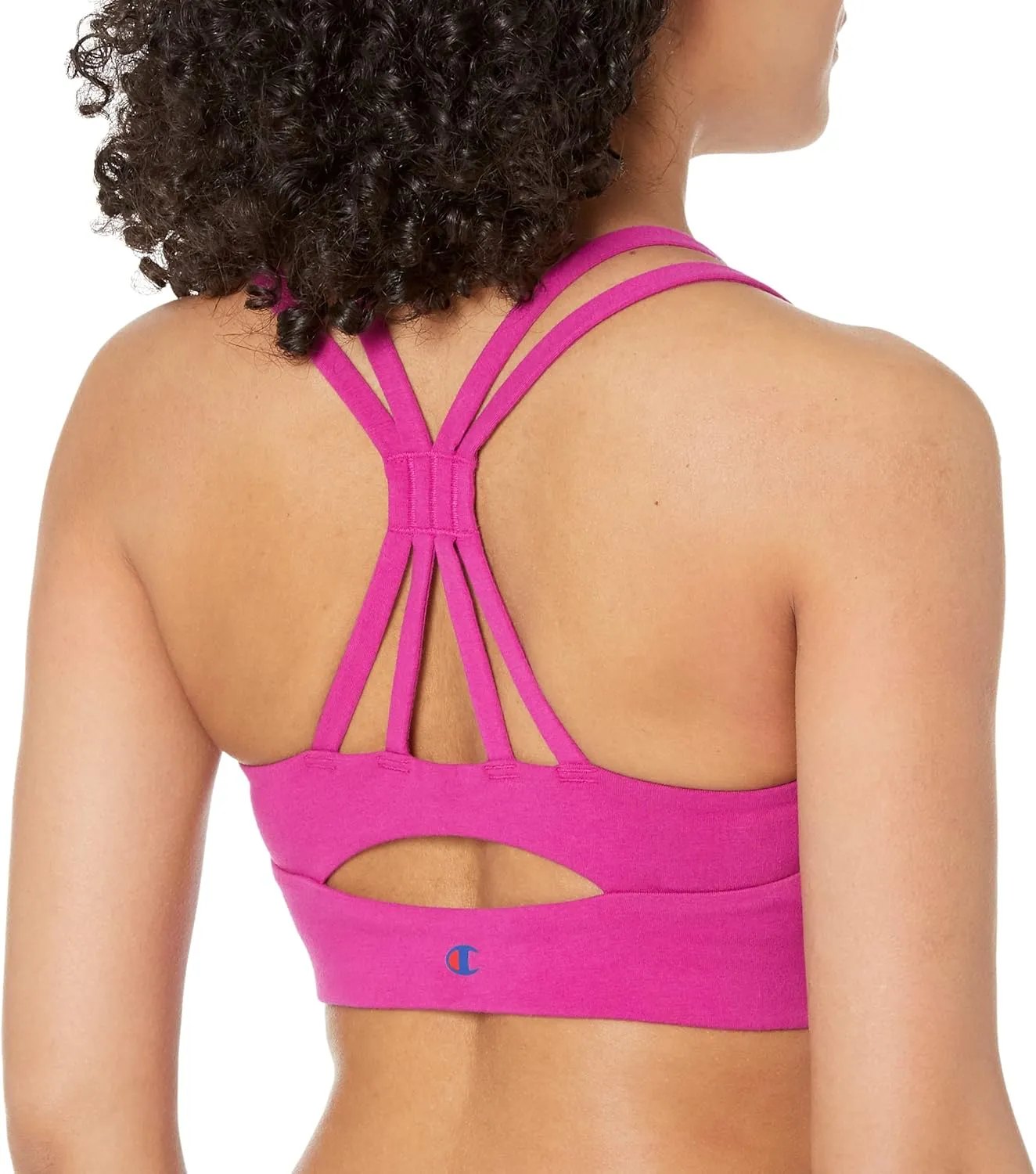 Champion Women's Authentic Racerback Sports Bra with Moderate Support, Moisture-Wicking Athletic Sports Bra, Best Sports Bra