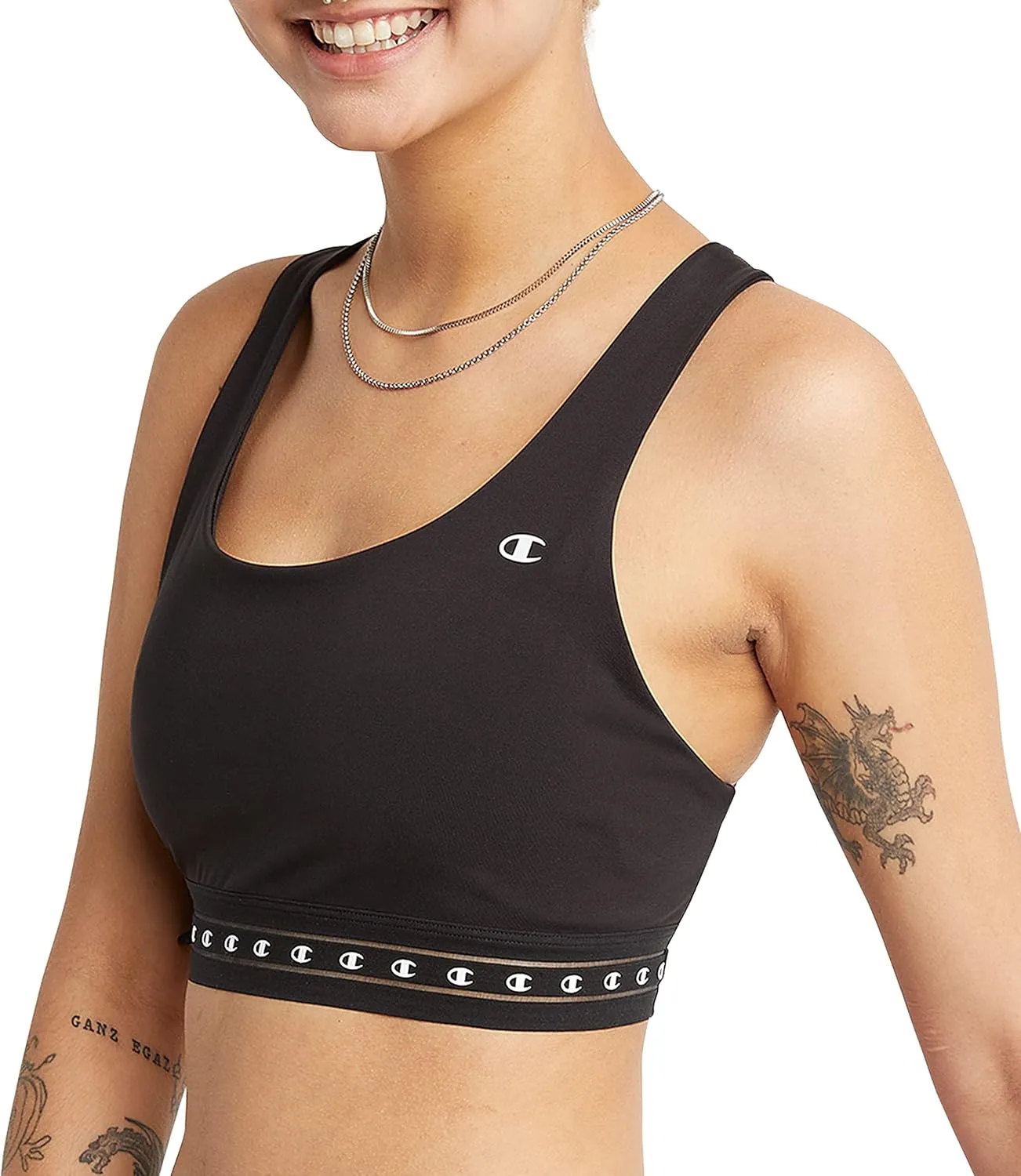 Champion Women's Sports Bra, Absolute, Moisture Wicking Bra, Moderate Support Sports Bra