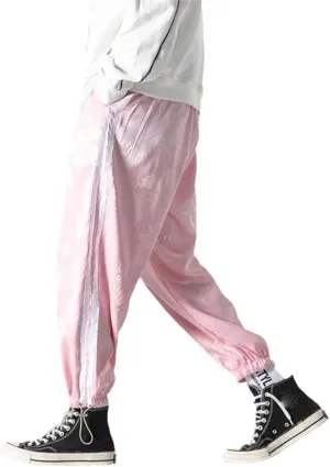 Chinese Dragon Print Track Pants,Japanese Streetwear,Men's Pants