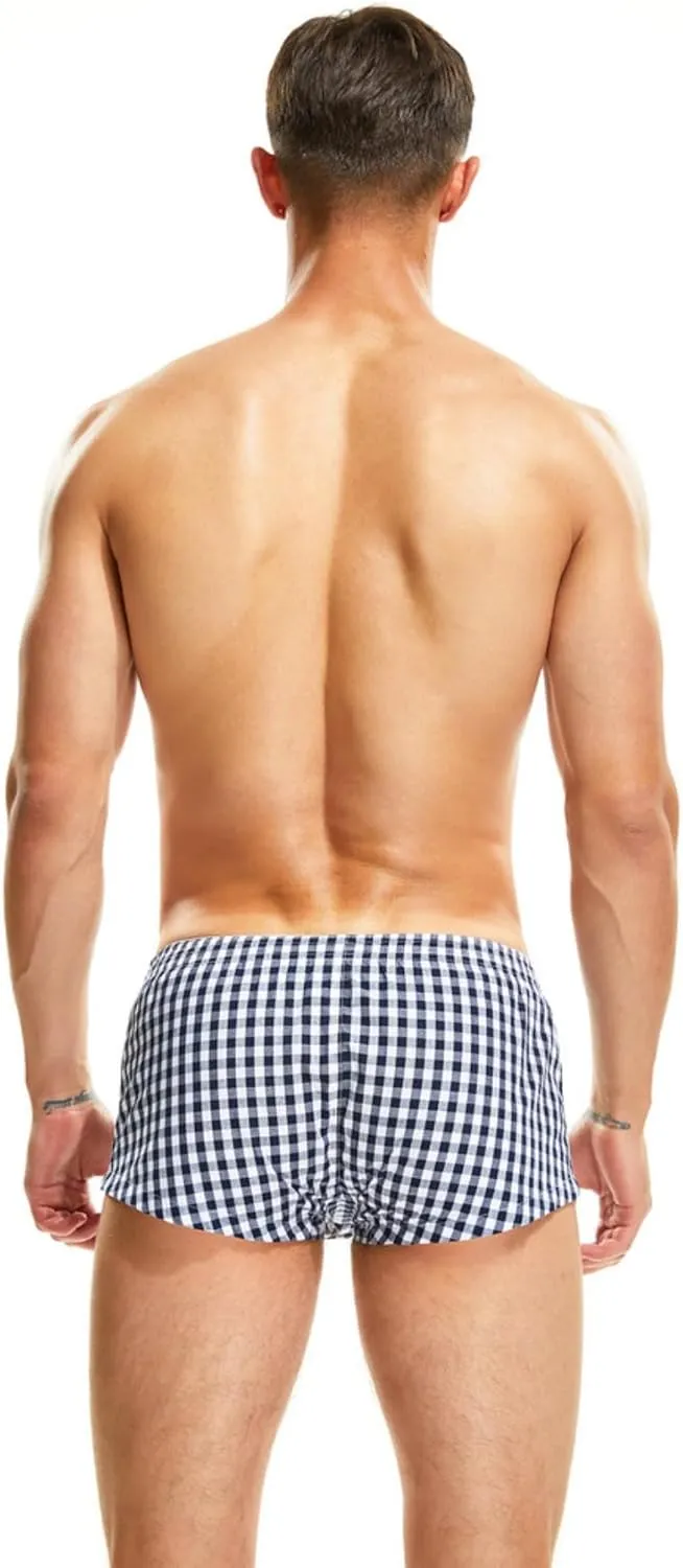 Classic Fit Button Fly Boxer Briefs for Men Striple Pattern Underwear Men's Boxer Briefs