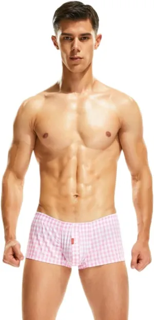 Classic Fit Button Fly Boxer Briefs for Men Striple Pattern Underwear Men's Boxer Briefs