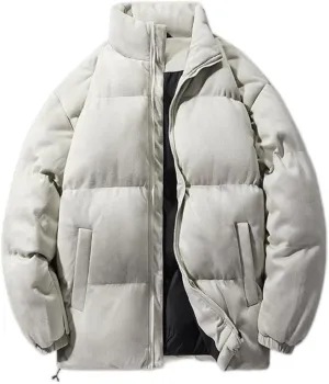 Coat Thickened Cotton-Padded Jacket Down Jacket Cotton-Padded Men's Winter Couple Cotton-Padded Coat(2XL)