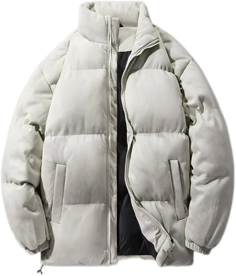 Coat Thickened Cotton-Padded Jacket Down Jacket Cotton-Padded Men's Winter Couple Cotton-Padded Coat(2XL)