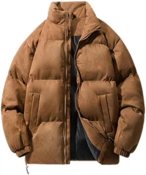 Cotton-Padded Men's Winter Couple Cotton-Padded Coat Coat Thickened Cotton-Padded Jacket Down Jacket(Medium)