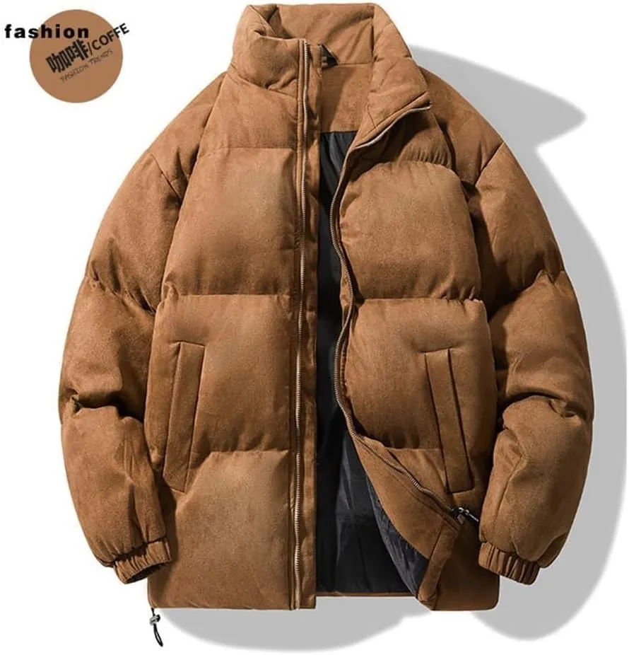 Cotton-Padded Men's Winter Couple Cotton-Padded Coat Coat Thickened Cotton-Padded Jacket Down Jacket(Medium)