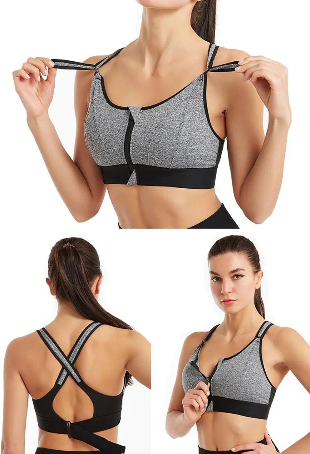 Cozuty Sports Bra, Cozuty Wireless Supportive Sports Bra,Criss-Cross Back Supportive Sports Bra