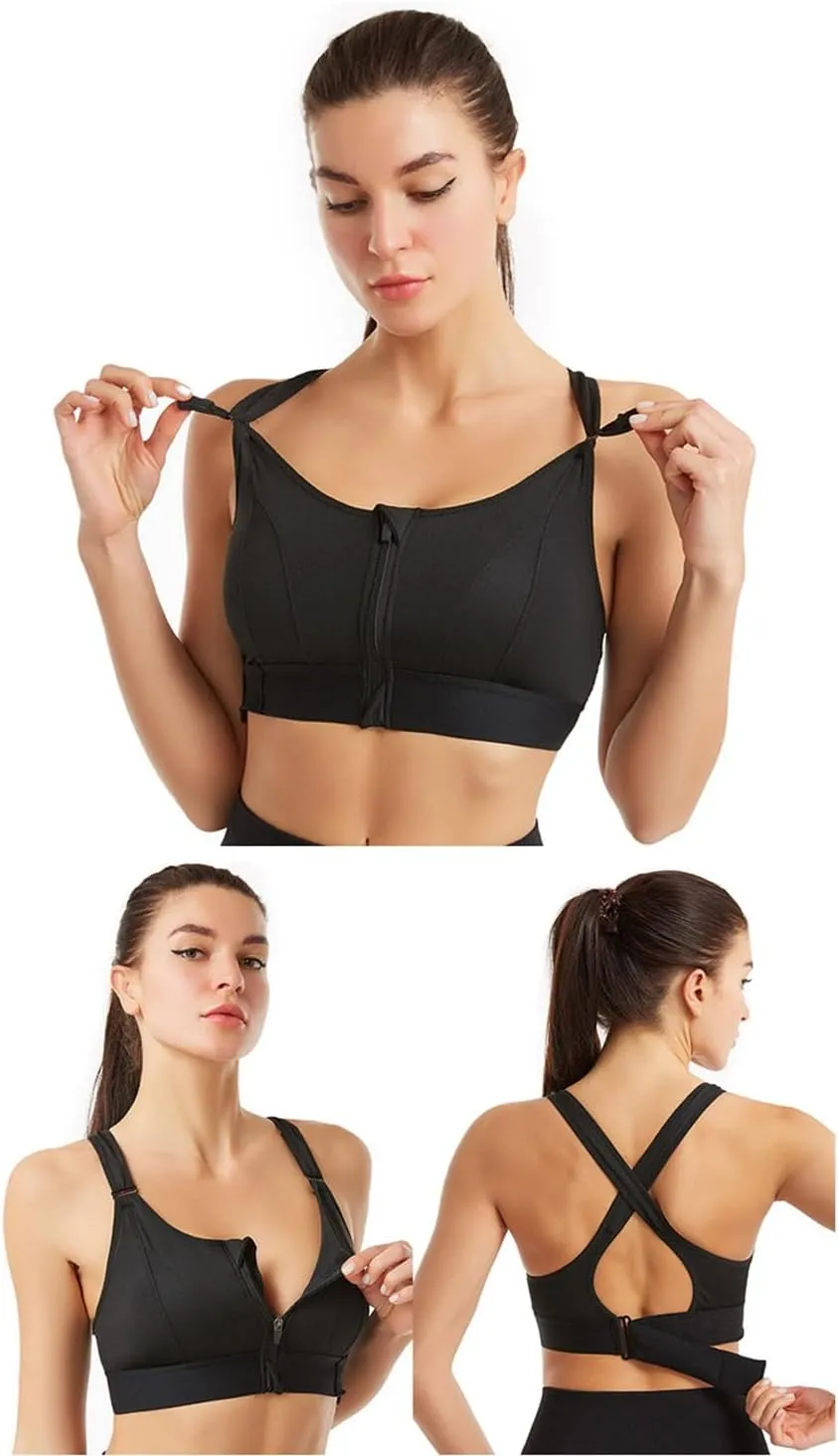 Cozuty Sports Bra, Cozuty Wireless Supportive Sports Bra,Criss-Cross Back Supportive Sports Bra