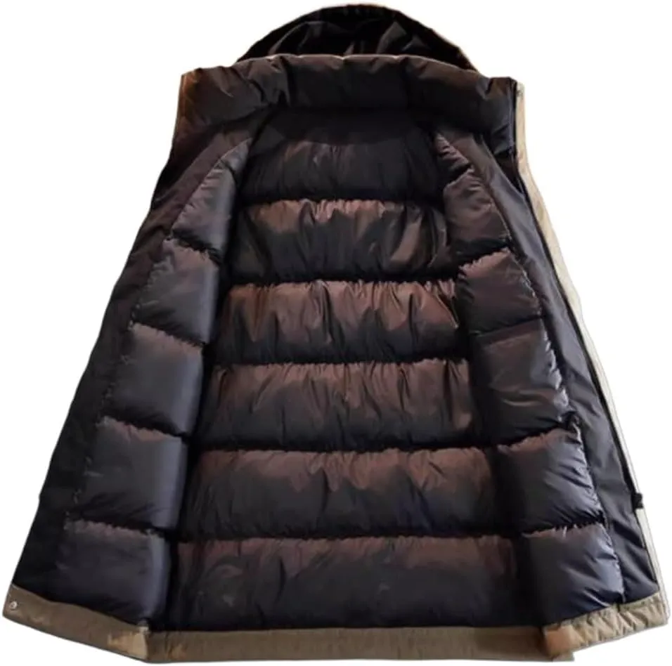 CSCDD Toit Cotton-padded Coat Thick Down Cotton-padded Jacket Men Long Winter Men Cotton-padded Jacket