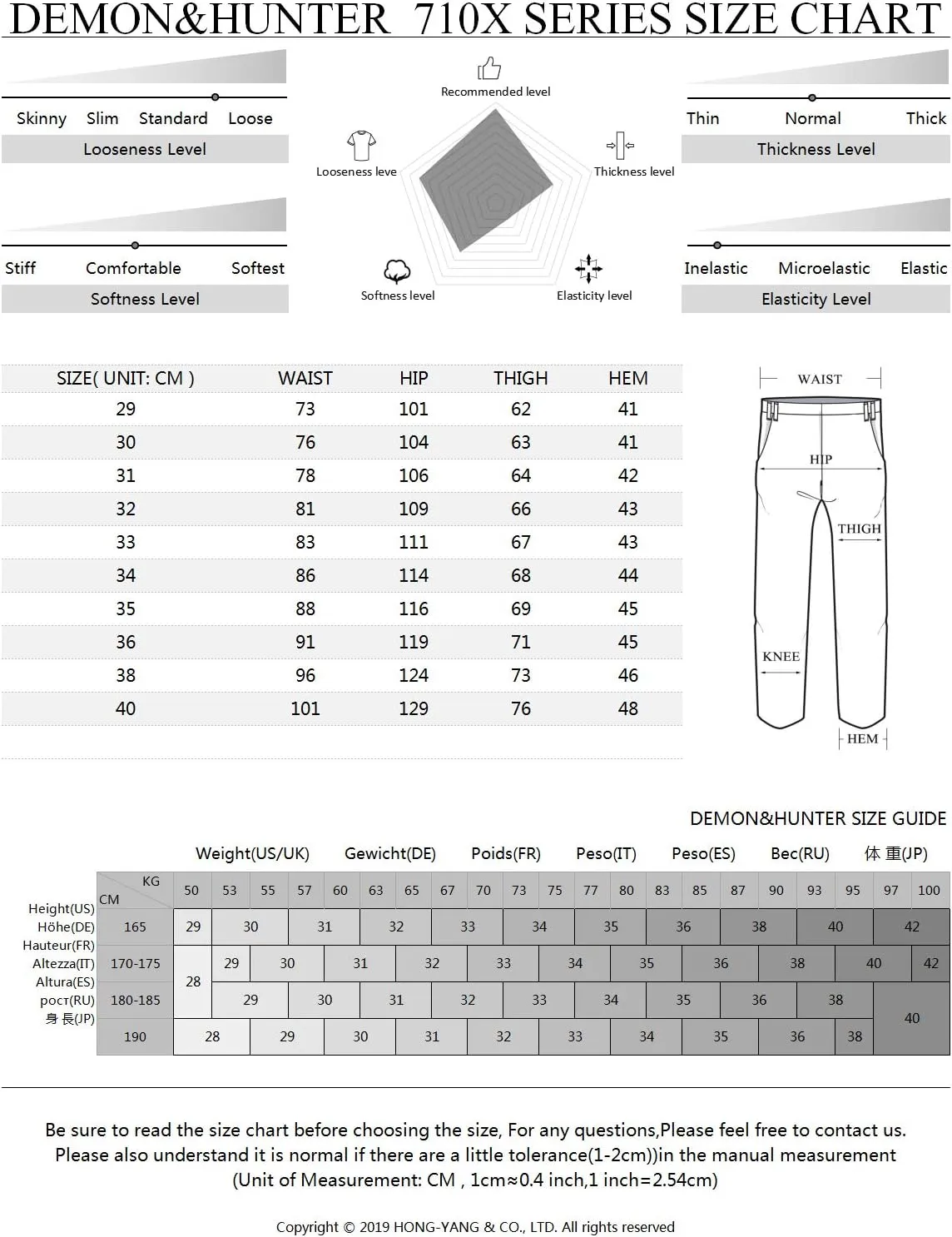 Demon&Hunter 700X Series Men's Relaxed Work Wear Cargo Pants