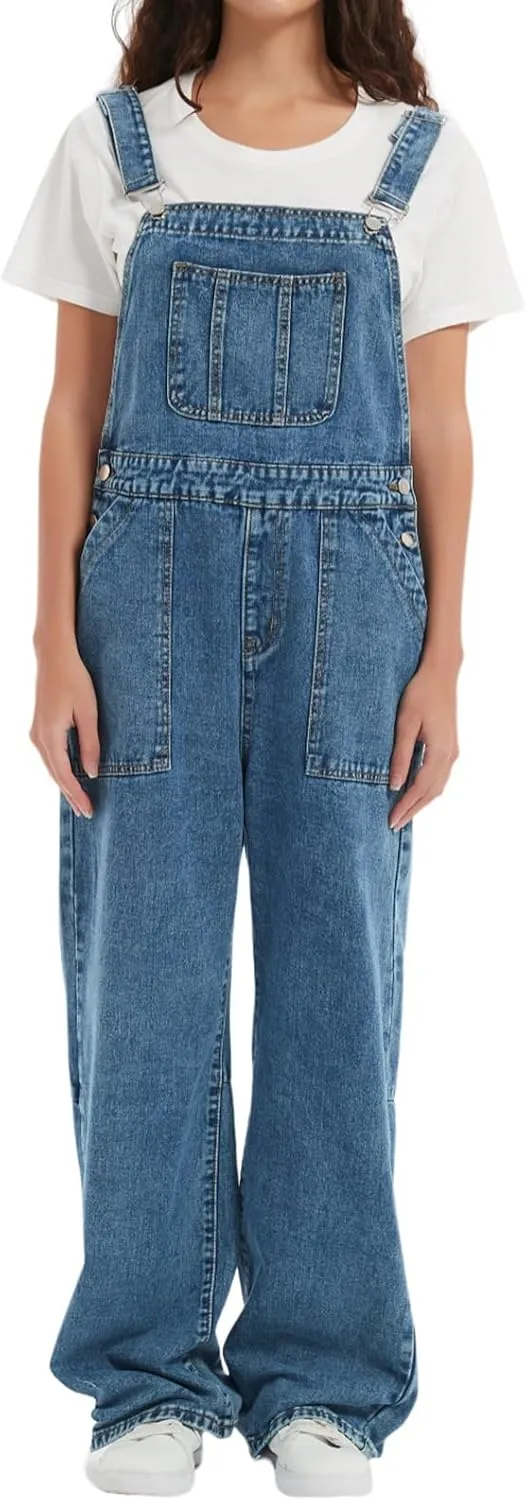 Denim Overalls for Women Loose Fit