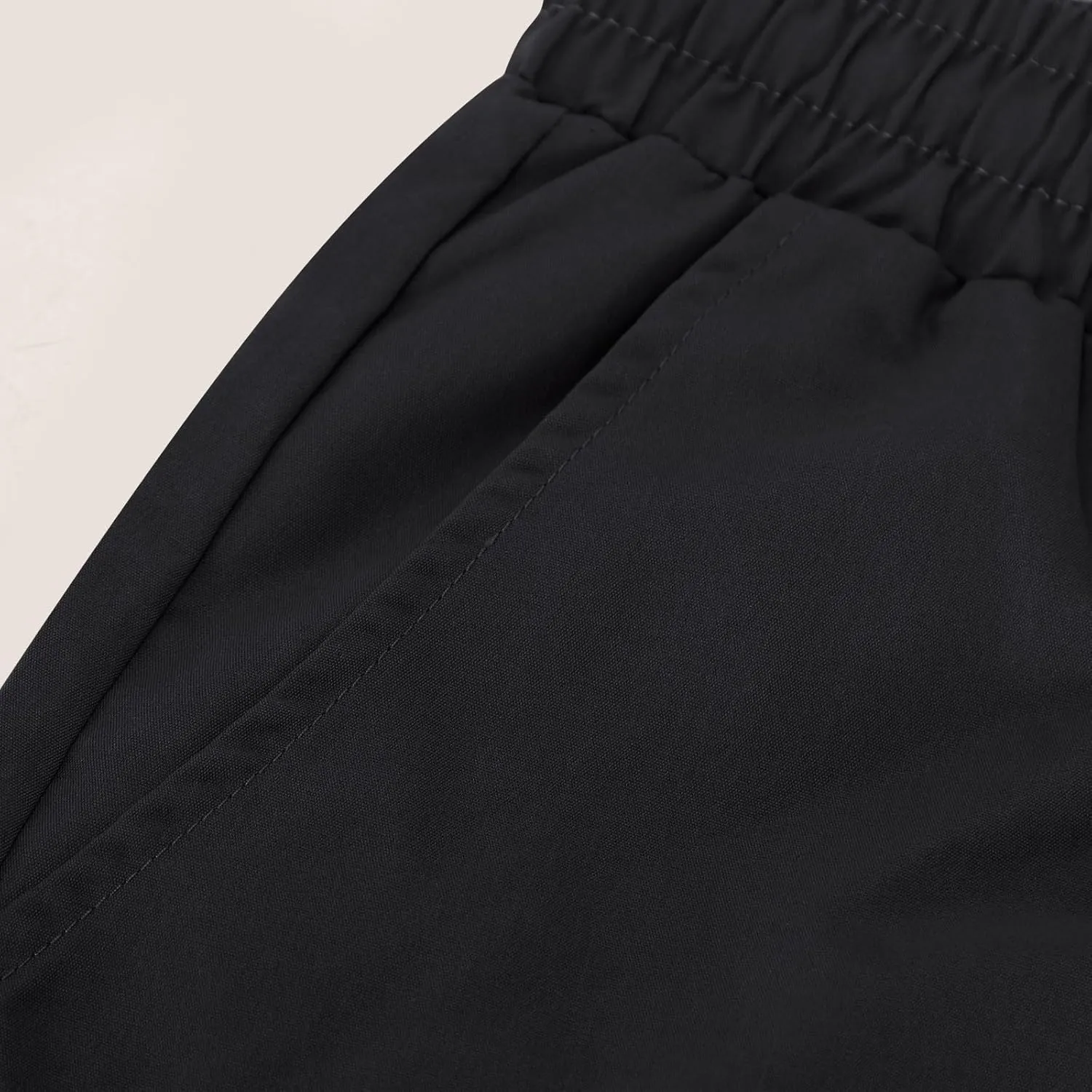 Dgoopd Men Cargo Pants Casual Elastic Waist Pants Regular fit Jogger Pants Outdoor Hiking Pants Gym Pants with Pockets