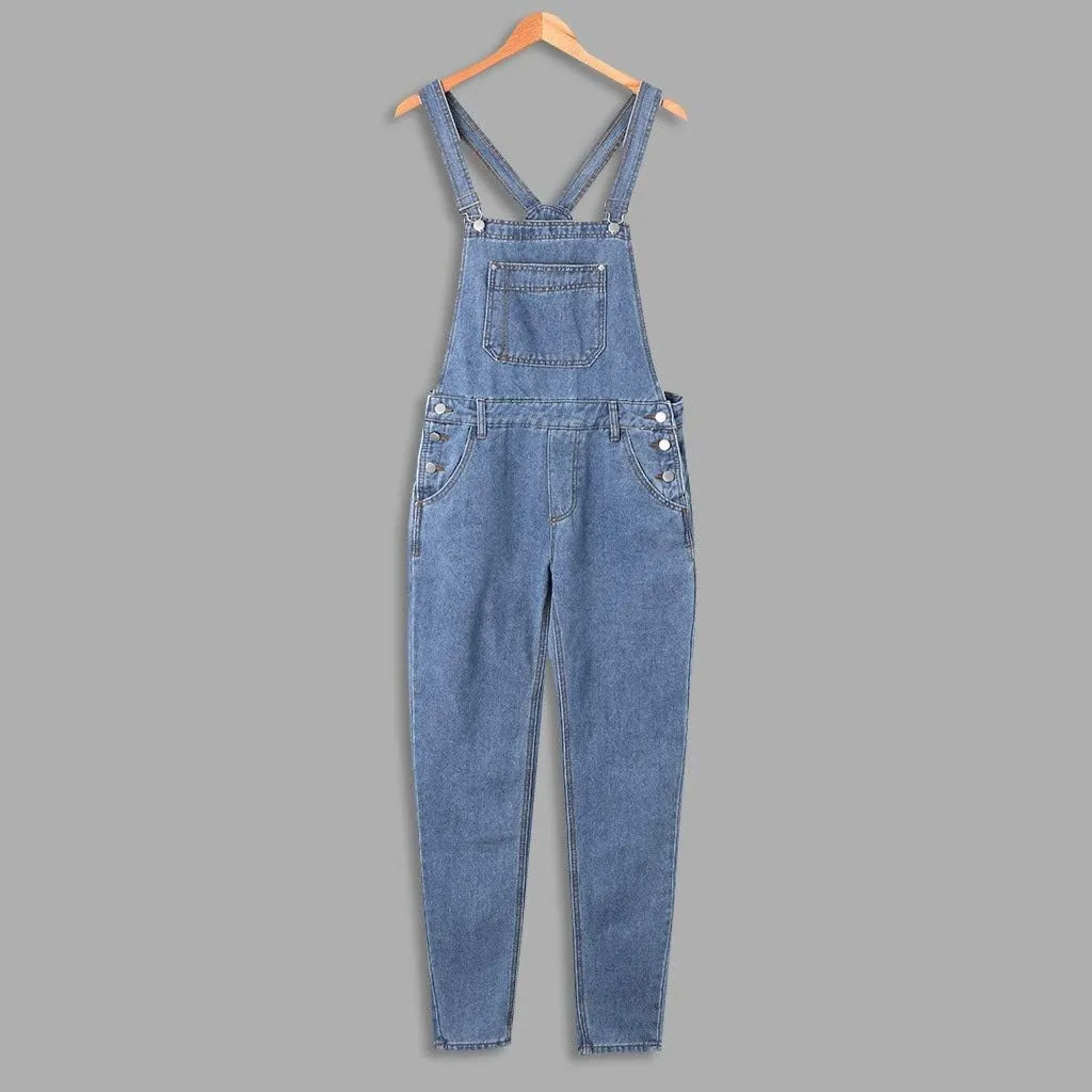 Dgoopd Men's Bib Overalls Denim Work Overalls Classic Adjustable Straps Jean Pants Pocket Overall Jumpsuit Fashion Workwear