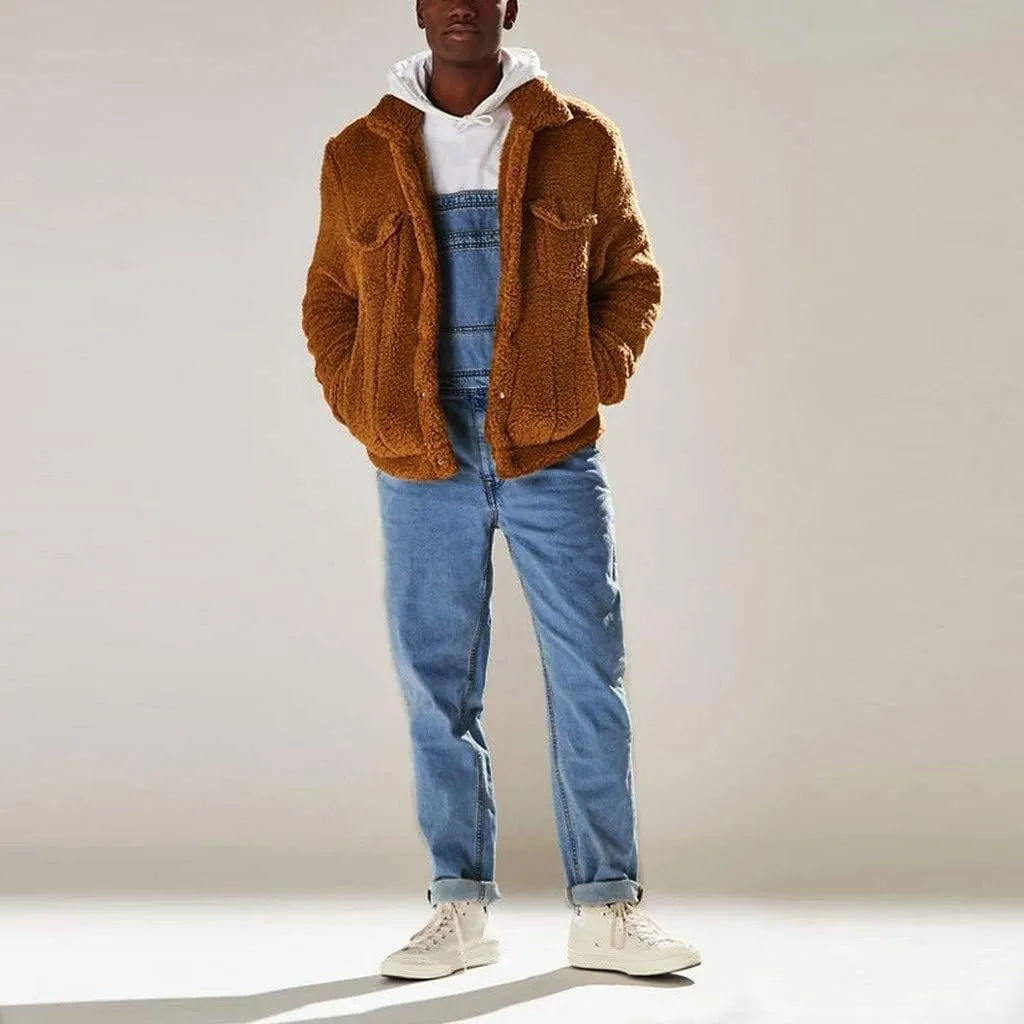 Dgoopd Men's Bib Overalls Denim Work Overalls Classic Adjustable Straps Jean Pants Pocket Overall Jumpsuit Fashion Workwear