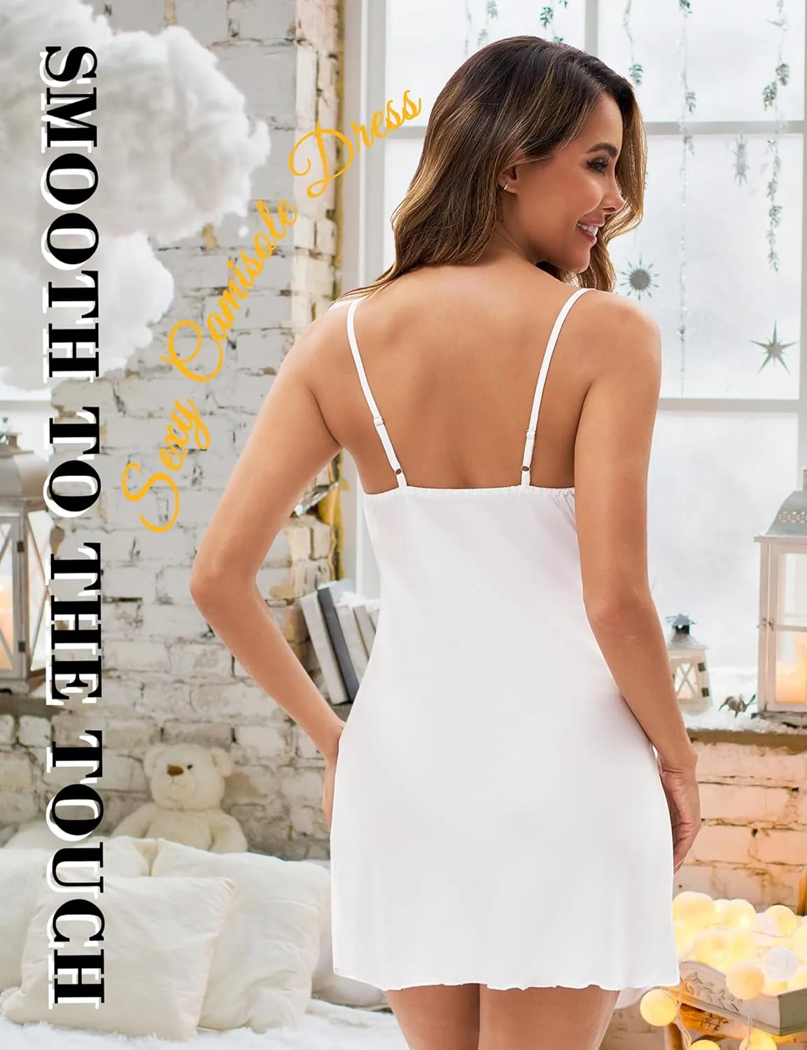 EPLAZA Bride Robe for Wedding Day Set Bridal Robe with Silk Sexy Lingerie for Wedding Bridal Bachelorette Party Getting Ready