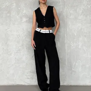 Fashion Temperament Wild V-Neck Suit