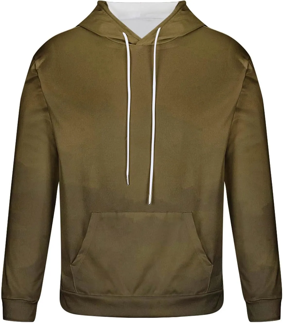 Finelylove Hoodies for Men Loose Fit Gradient Hoodies Pullover Long Sleeve Hooded Collar Drawstring Casual Sweatshirt