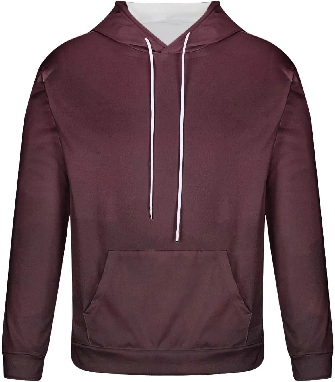 Finelylove Hoodies for Men Loose Fit Gradient Hoodies Pullover Long Sleeve Hooded Collar Drawstring Casual Sweatshirt