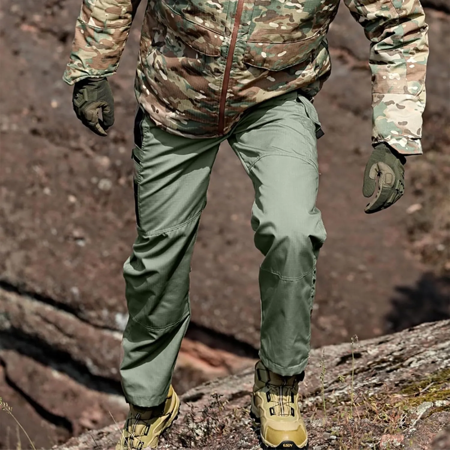 Flexcamo - Tactical Waterproof Pants Men Lightweight Hiking Work Pants Construction Carpenter Mencomfy Cargo Pants