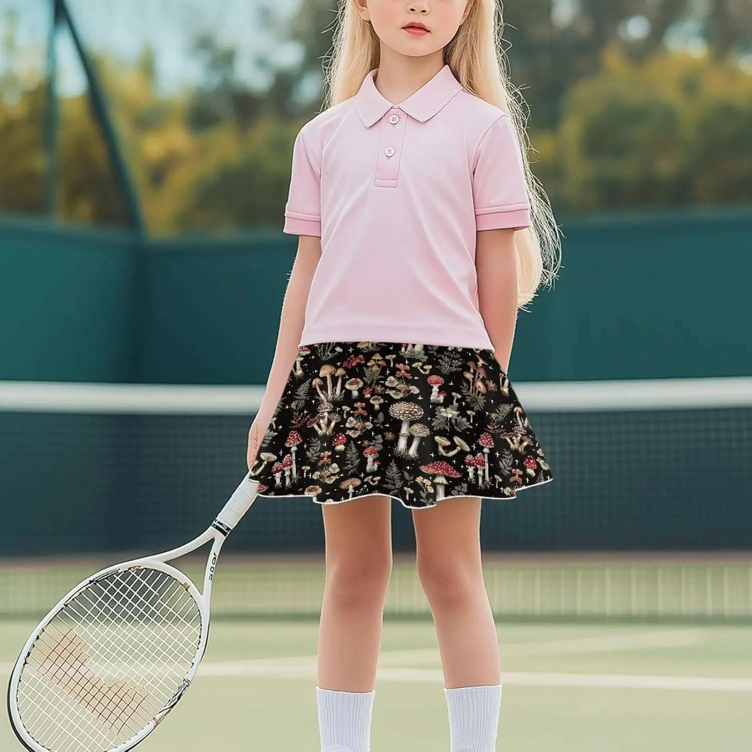 Girls Athletic Skort with Pocket 5-14 Years Sports Skirt Casual Daily Wear Outdoor Activities
