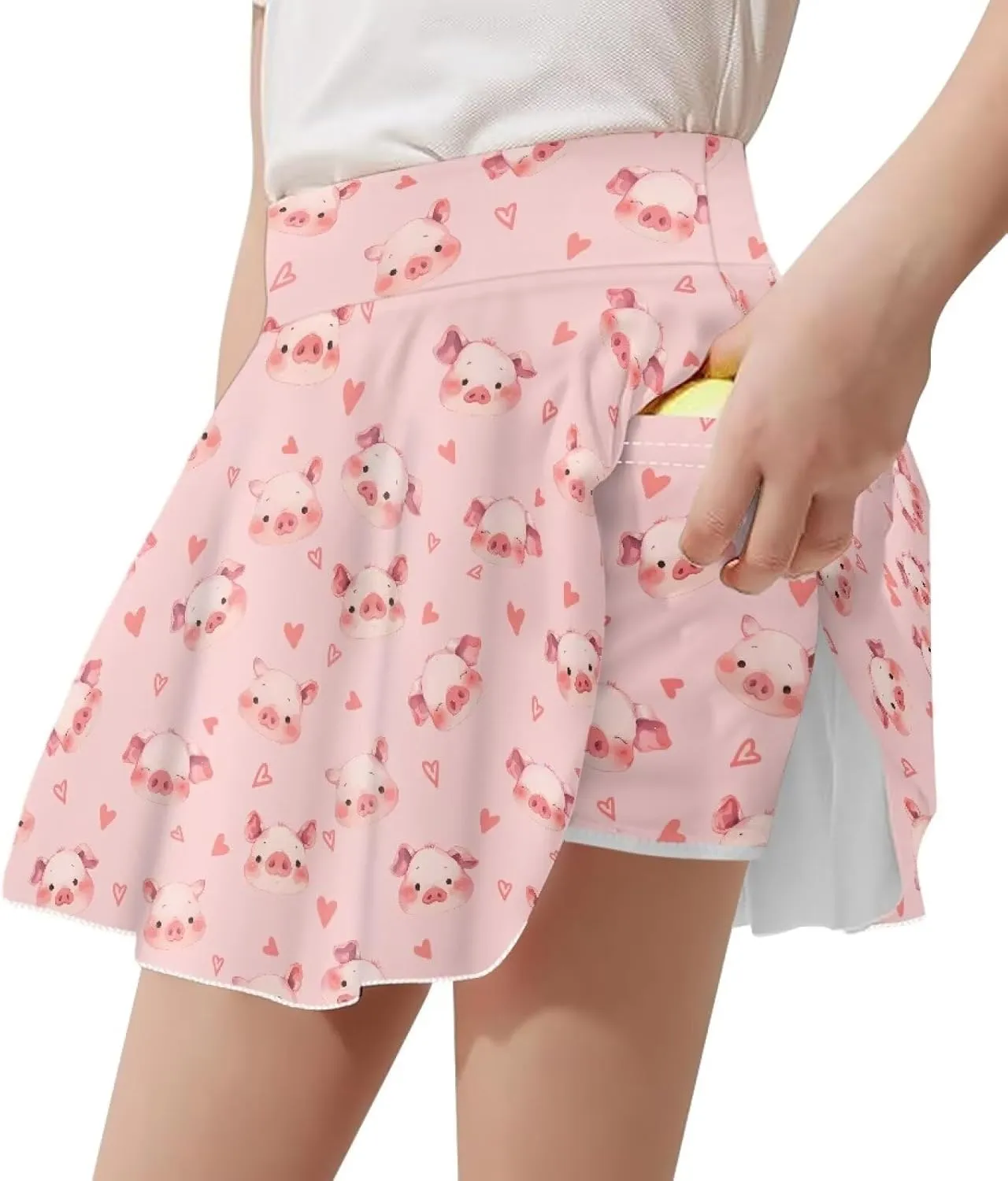 Girls Athletic Skort with Pocket 5-14 Years Sports Skirt Casual Daily Wear Outdoor Activities
