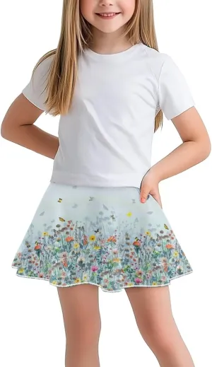 Girls Athletic Skort with Pocket 5-14 Years Sports Skirt Casual Daily Wear Outdoor Activities