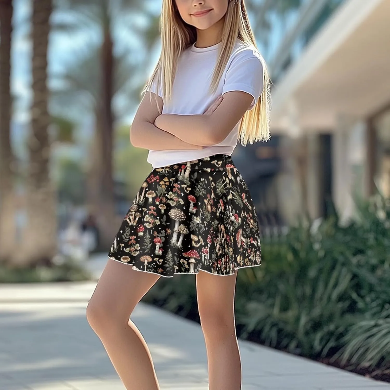 Girls Athletic Skort with Pocket 5-14 Years Sports Skirt Casual Daily Wear Outdoor Activities