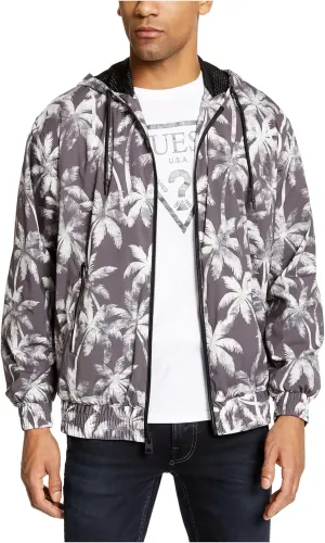 GUESS Mens Gray Wind Breaker Jacket S