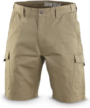 Guide Gear Mens Cargo Shorts Heavy Duty Cotton Ripstop - for Casual, Hiking, Summer