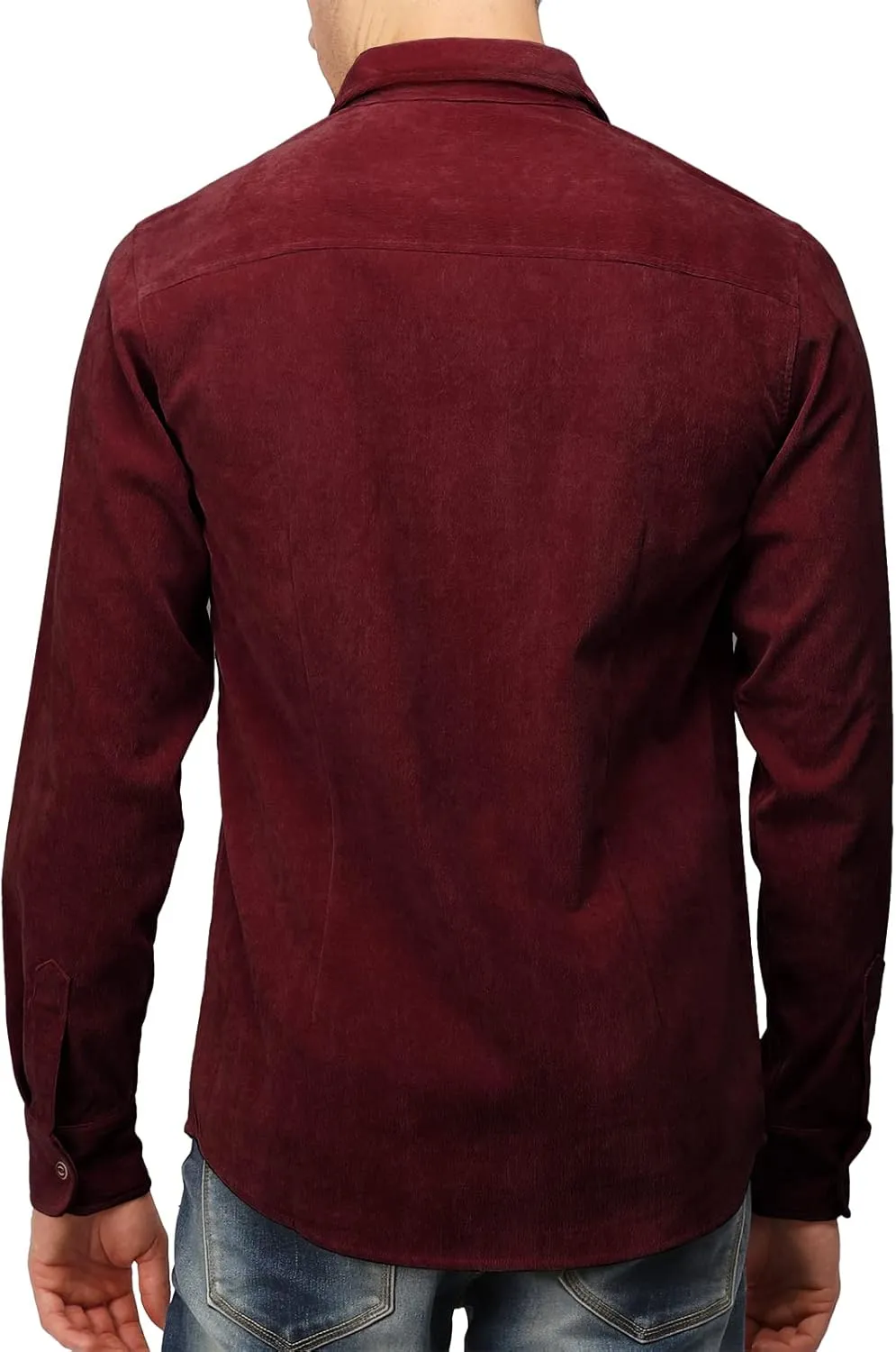 H2H Men's Casual Shirt Long Sleeve Classic Woven Shirt Thermal Shirt