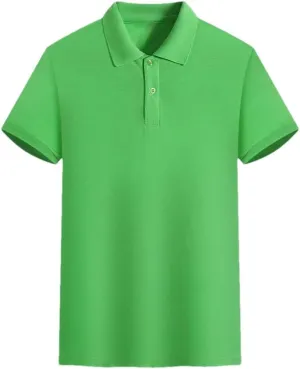 Hamthuit Mens Short Sleeve Polo Shirt Casual Slim Fit Tee Basic Cotton Shirt for Man Casual Shirt