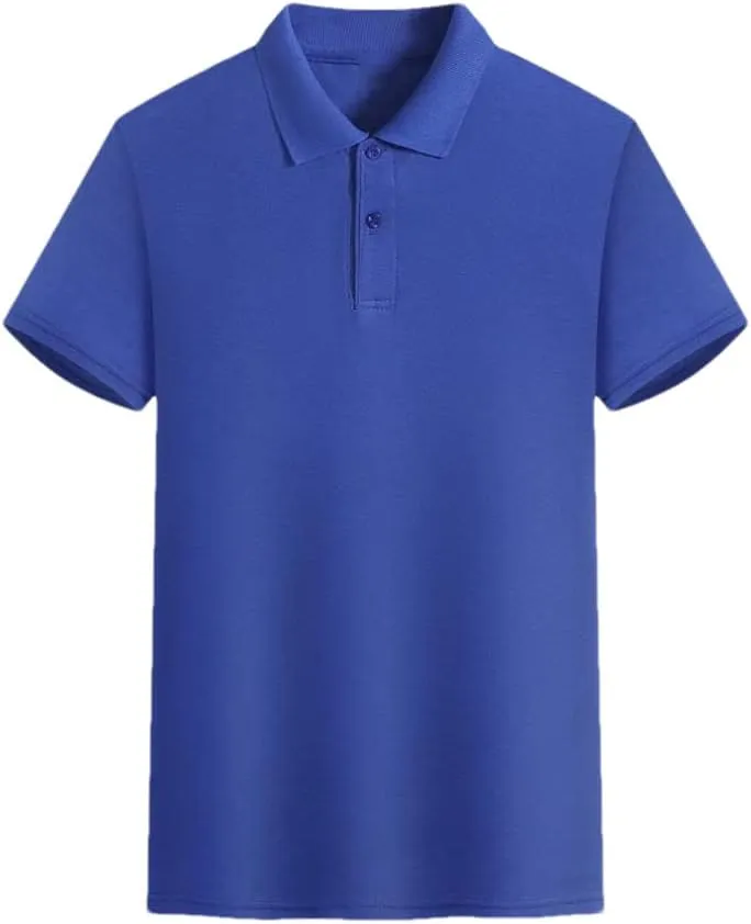 Hamthuit Mens Short Sleeve Polo Shirt Casual Slim Fit Tee Basic Cotton Shirt for Man Casual Shirt