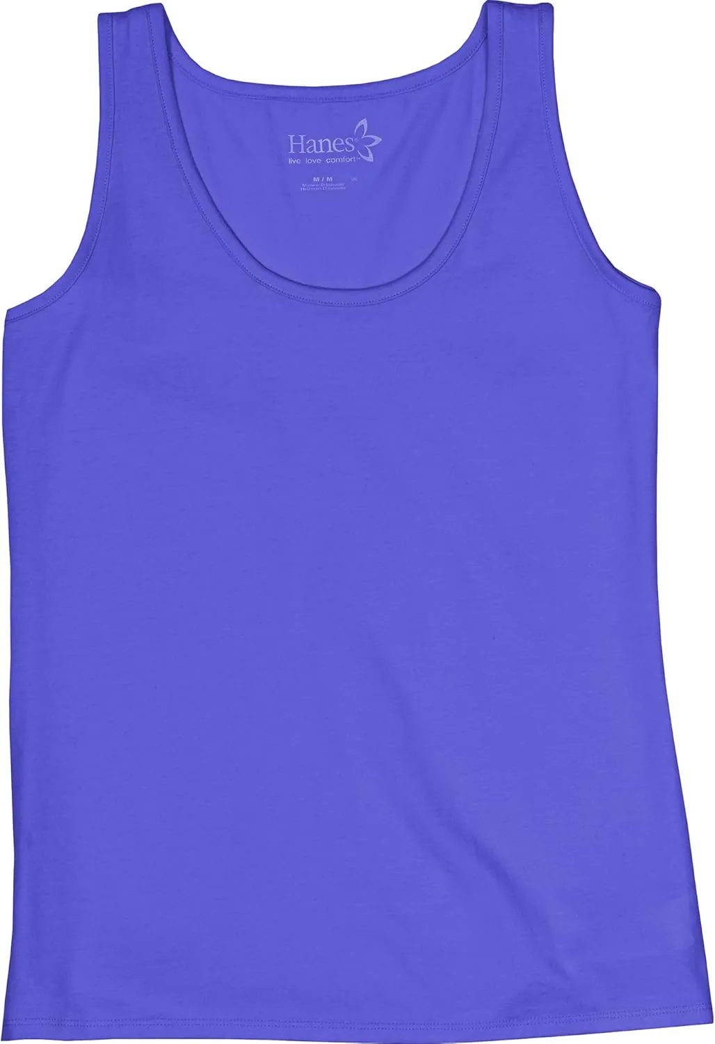 Hanes Women's Scoopneck Cotton Jersey Tank, Classic Cotton Tank Top, Lightweight Cotton Tank for Women