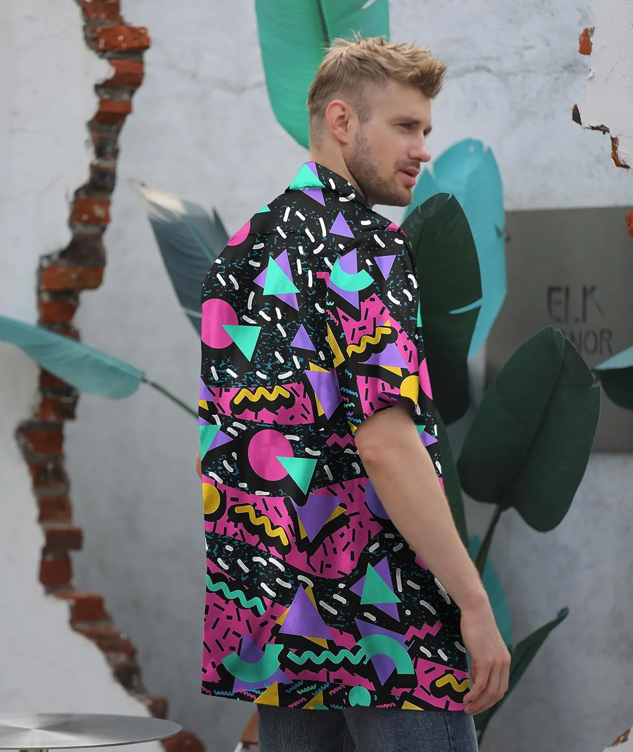 Hawaiian Shirt for Men Casual Button Down Shirt Short Sleeve Aloha Beach Shirt Party Shirt