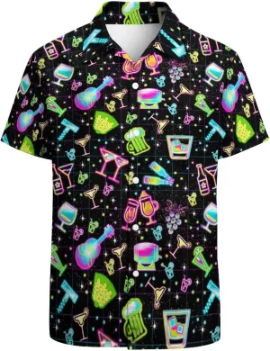 Hawaiian Shirt for Men Casual Button Down Shirt Short Sleeve Aloha Beach Shirt Party Shirt