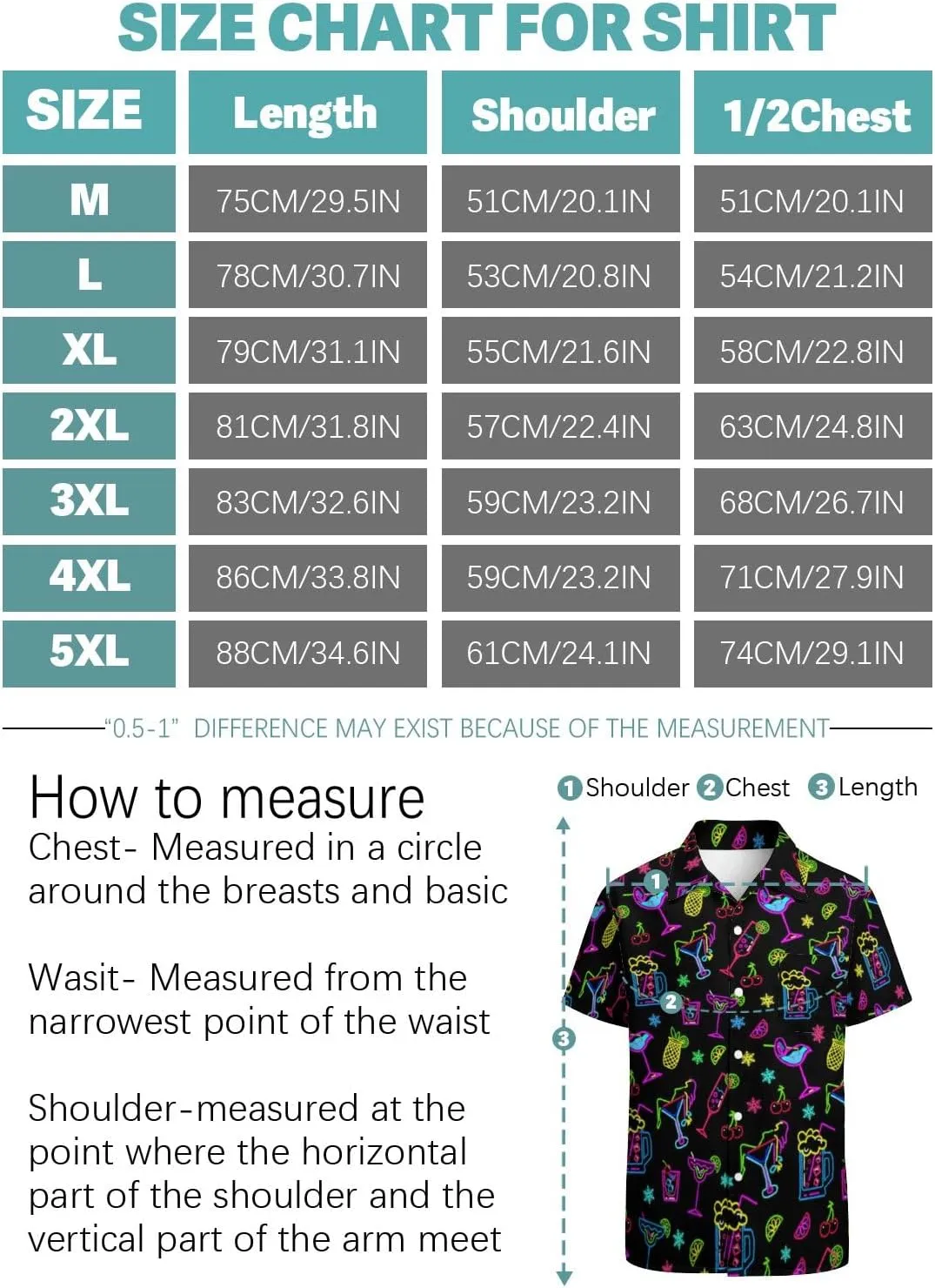 Hawaiian Shirt for Men Casual Button Down Shirt Short Sleeve Aloha Beach Shirt Party Shirt