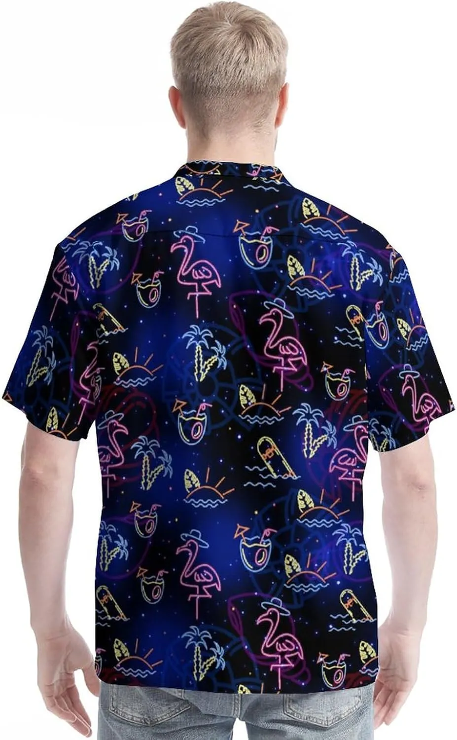 Hawaiian Shirt for Men Casual Button Down Shirt Short Sleeve Aloha Beach Shirt Party Shirt