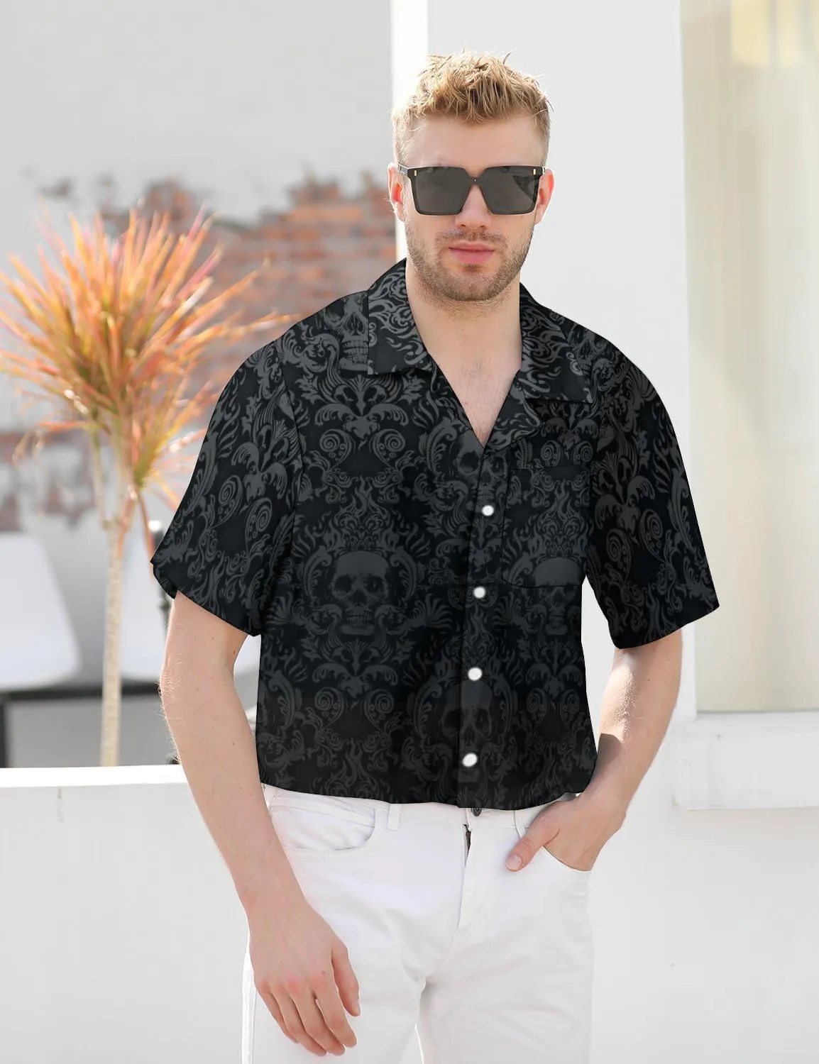 Hawaiian Shirt for Men Casual Button Down Shirt Short Sleeve Aloha Beach Shirt Party Shirt