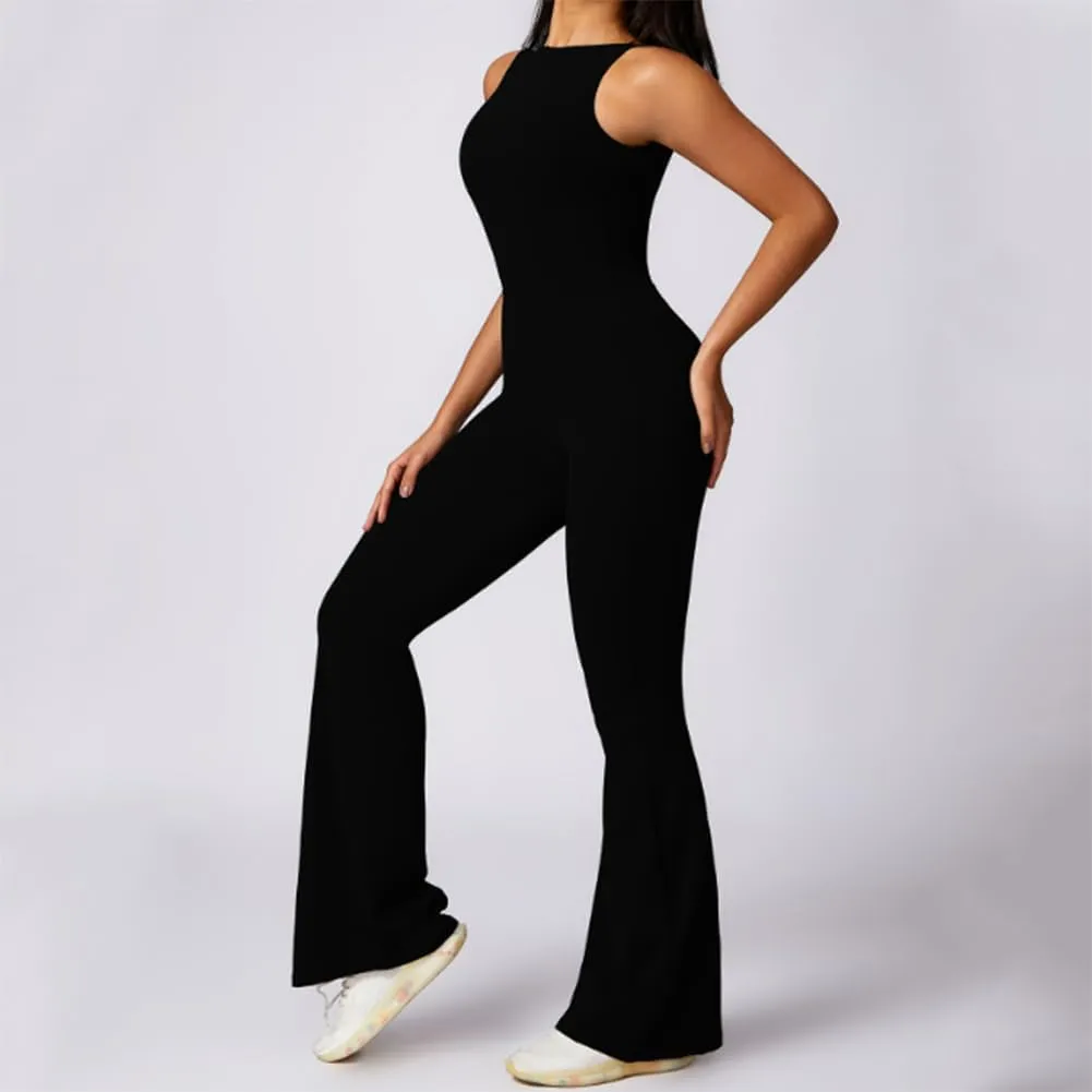 HSQSMWJ Women Wear Backless Butt Scrunch Workout Yoga Jumpsuit