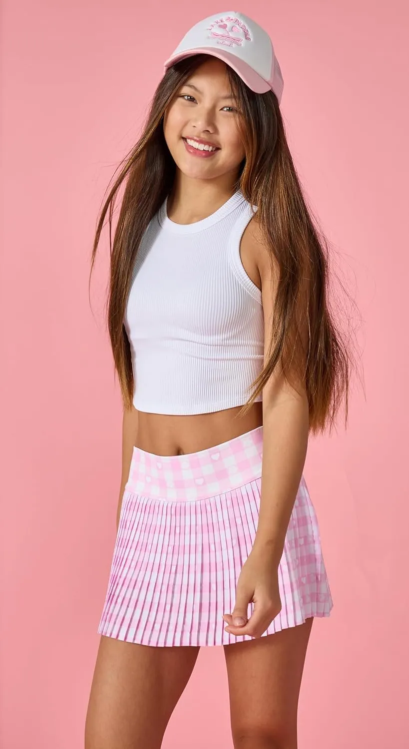 iscream   Theme NYC Big Girls Spandex Blend Stretchy Pleated Skort for Casual and Sports Wear