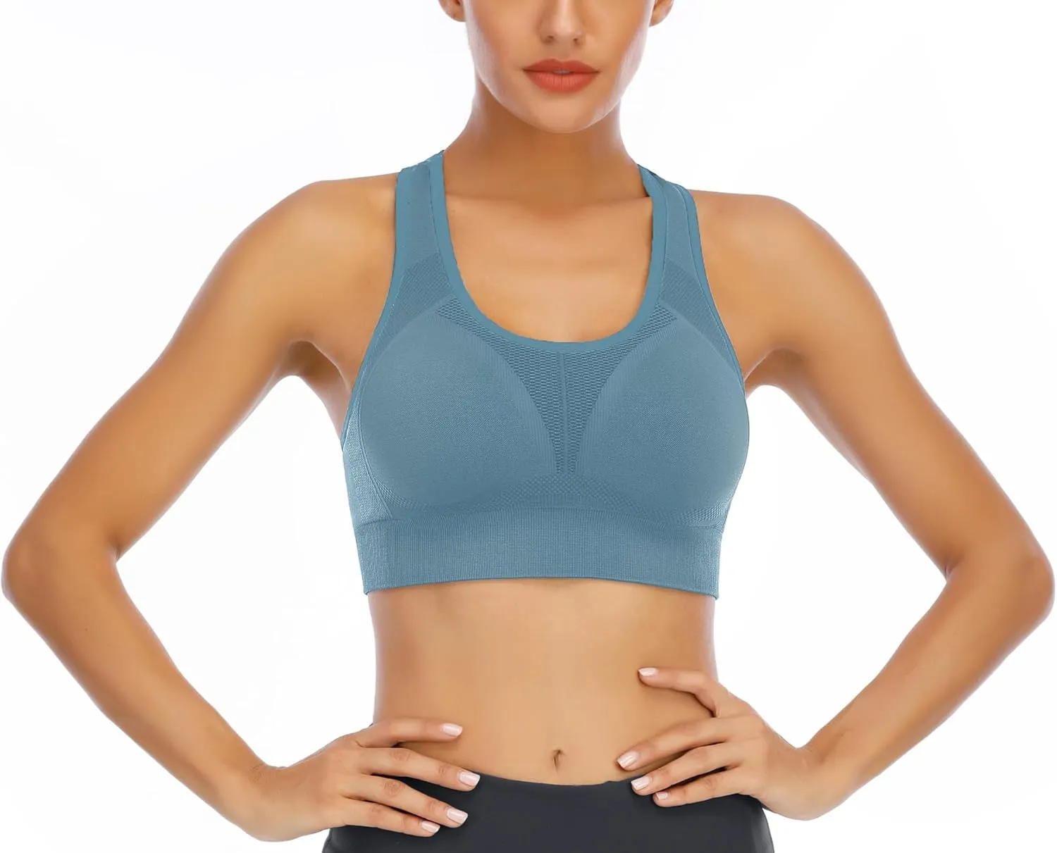 IUGA Sports Bras for Women High Impact Racerback Sports Bra Seamless Padded Sports Bra Yoga Bras Workout Bra Activewear Bra