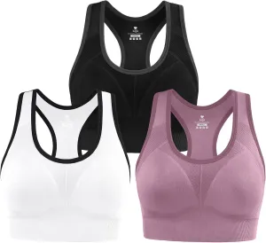 IUGA Sports Bras for Women High Impact Racerback Sports Bra Seamless Padded Sports Bra Yoga Bras Workout Bra Activewear Bra