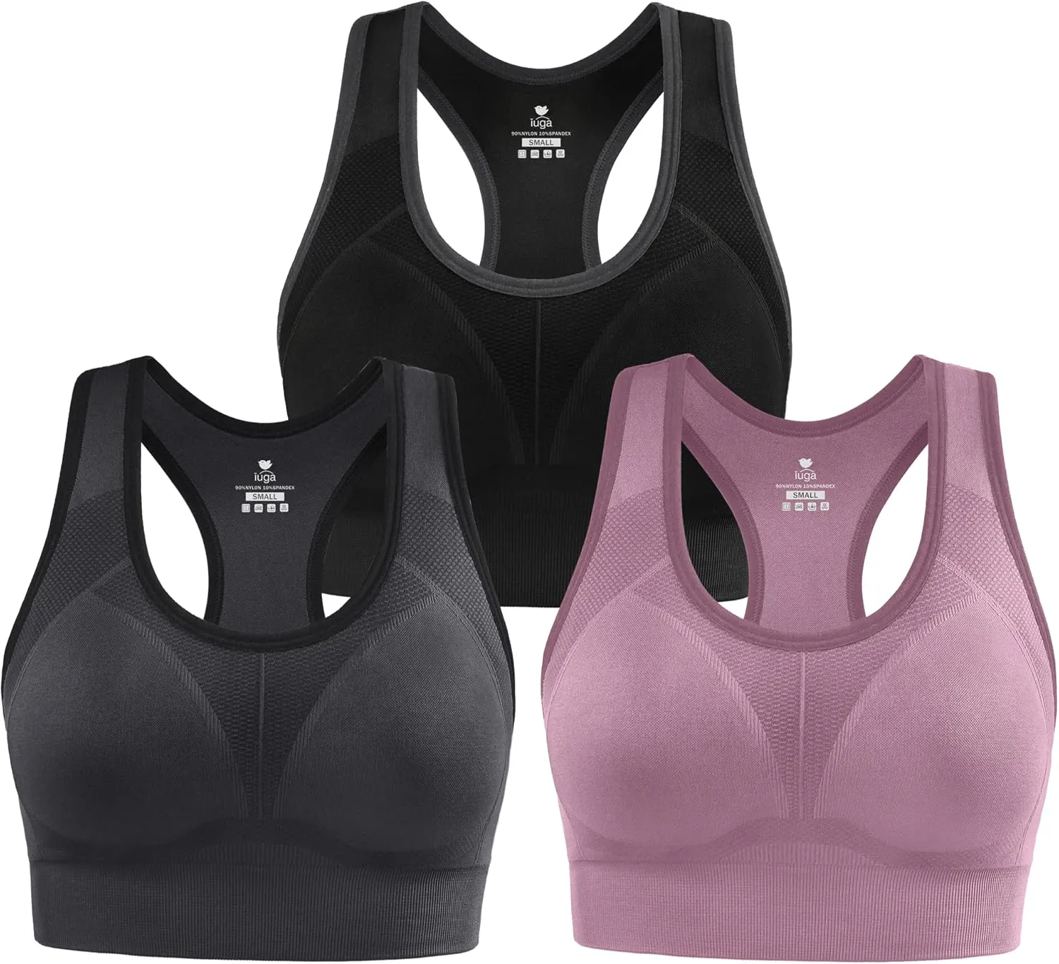 IUGA Sports Bras for Women High Impact Racerback Sports Bra Seamless Padded Sports Bra Yoga Bras Workout Bra Activewear Bra