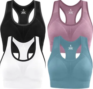 IUGA Sports Bras for Women High Impact Racerback Sports Bra Seamless Padded Sports Bra Yoga Bras Workout Bra Activewear Bra