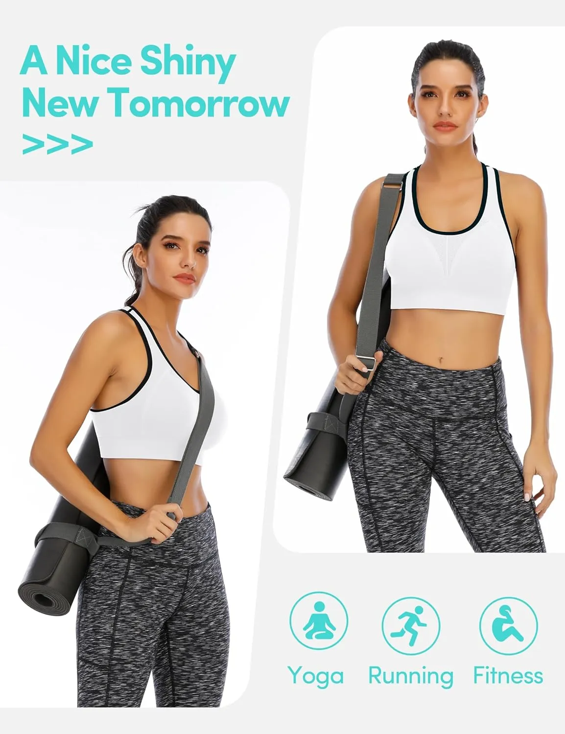 IUGA Sports Bras for Women High Impact Racerback Sports Bra Seamless Padded Sports Bra Yoga Bras Workout Bra Activewear Bra