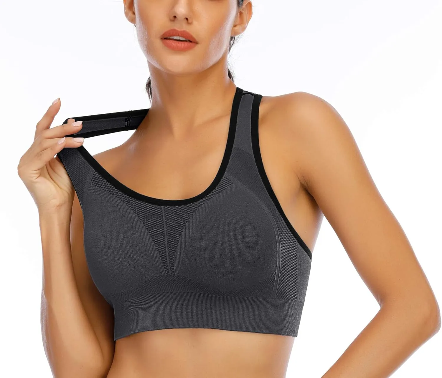 IUGA Sports Bras for Women High Impact Racerback Sports Bra Seamless Padded Sports Bra Yoga Bras Workout Bra Activewear Bra