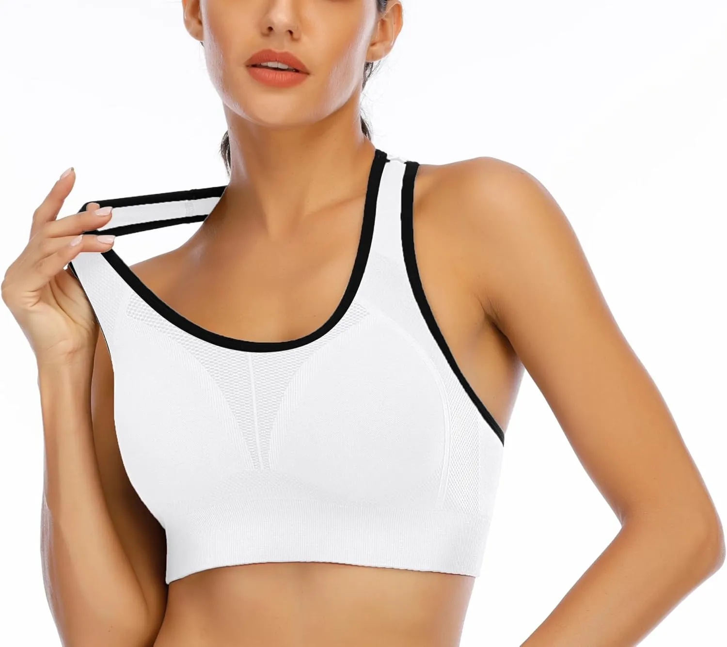 IUGA Sports Bras for Women High Impact Racerback Sports Bra Seamless Padded Sports Bra Yoga Bras Workout Bra Activewear Bra
