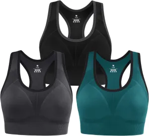 IUGA Sports Bras for Women High Impact Racerback Sports Bra Seamless Padded Sports Bra Yoga Bras Workout Bra Activewear Bra