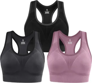 IUGA Sports Bras for Women High Impact Racerback Sports Bra Seamless Padded Sports Bra Yoga Bras Workout Bra Activewear Bra